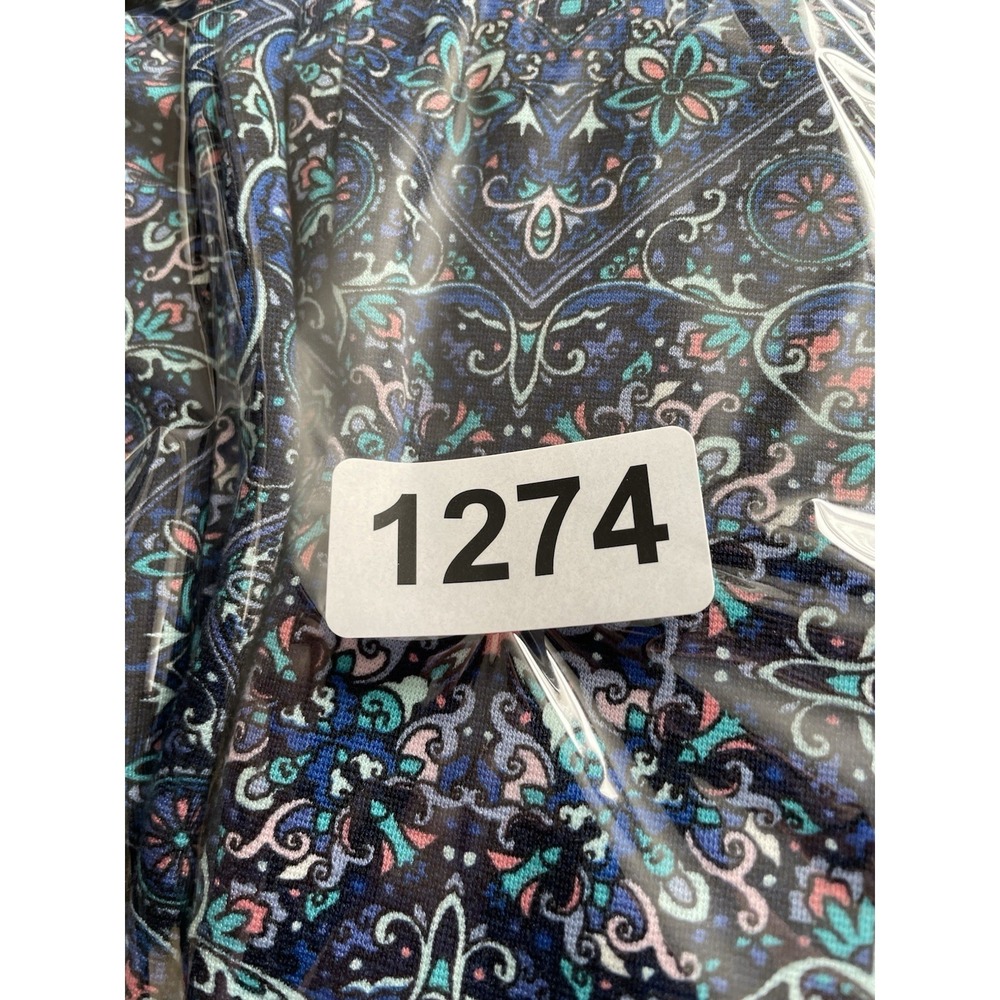 Talbots Womens Plus Size 2X Dress Blue Kaleidoscope Sleeveless Back Zip - Picture 9 of 9